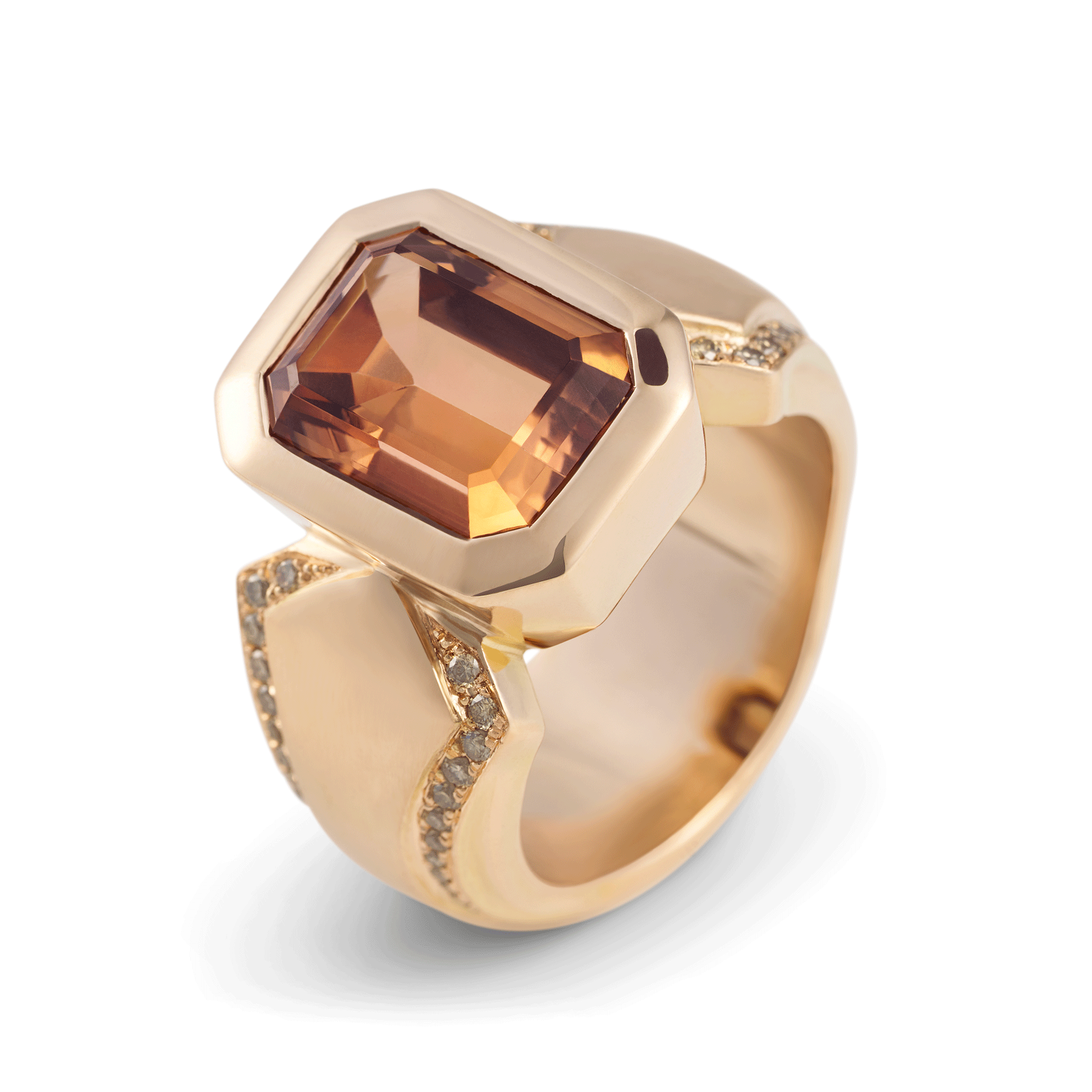 damenring, ring, imperial topas, topaz, topas, schmuckring, juwelen, edelsteine, diamanten, rotgold, goldring, schmuckdesign, schmuck, juwelier, goldschmiede, unikat, goldsmith, sahak, jewellery