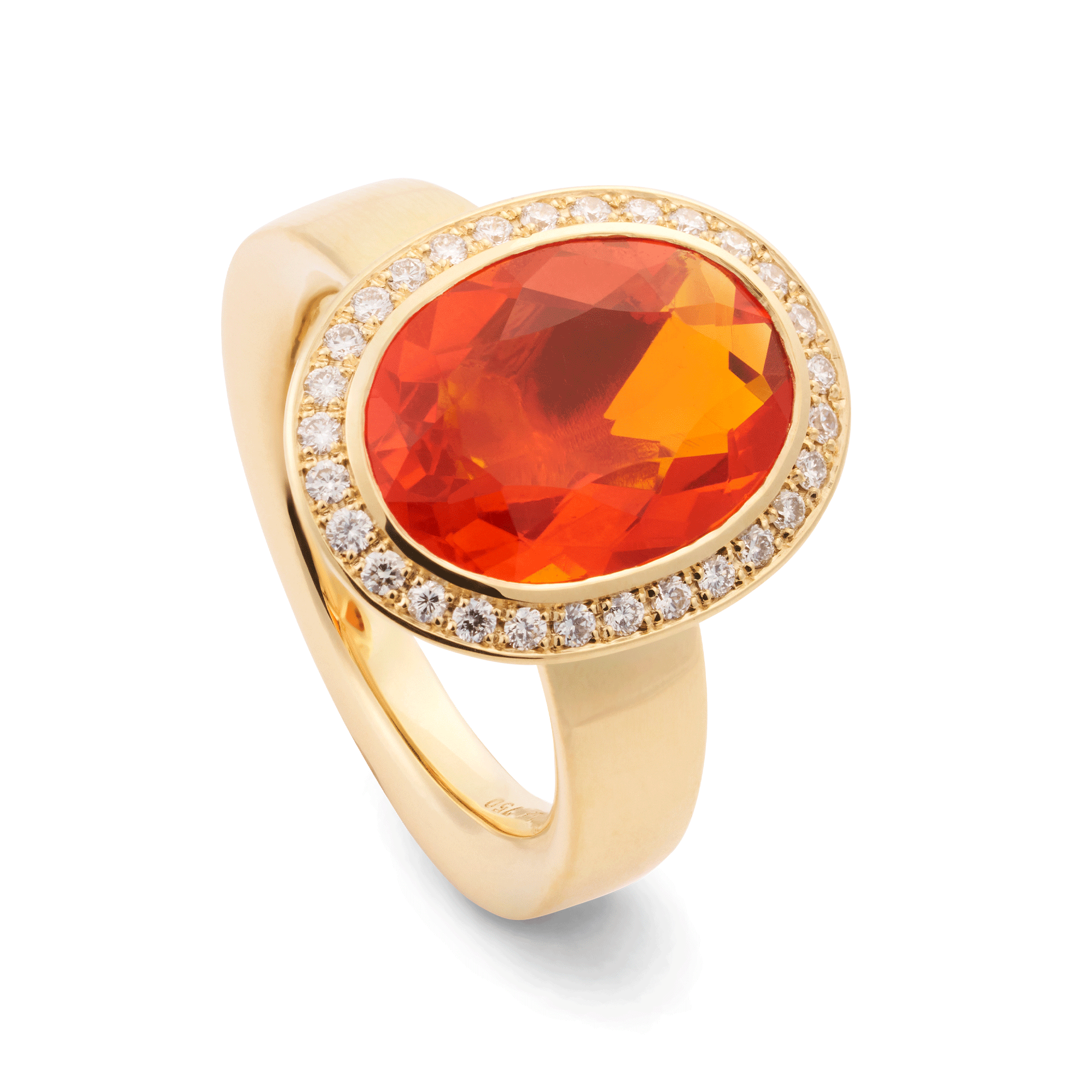 damenring, ring, goldring,opal, feueropal, diamanten, opalring, opalschmuck, schmuck, goldschmiede, gelbgold, juwelen, invigo, entourage, edelsteine, brillanten, sahak, jewellery, zürich, schmuckdesign