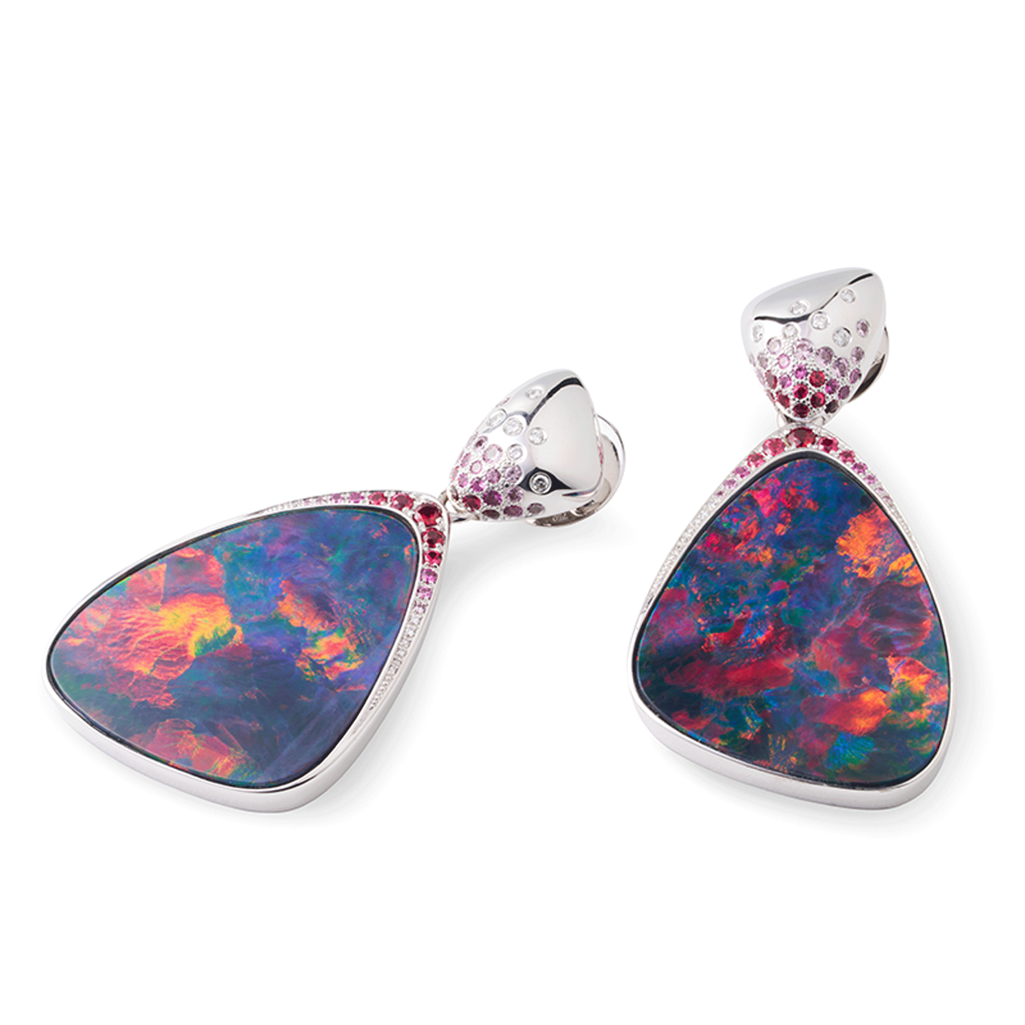 ohrschmuck, ohrhänger, ohrstecker, schmuck, opal, boulderopal, boulder, spinell, saphir, diamant, weissgold, schmuckdesign, edelsteine, schmuck, jewelry, goldschmiede, unikat, doublette, earring, ohrringe, damenschmuck, juwelier, sahak, jewellery, zurich