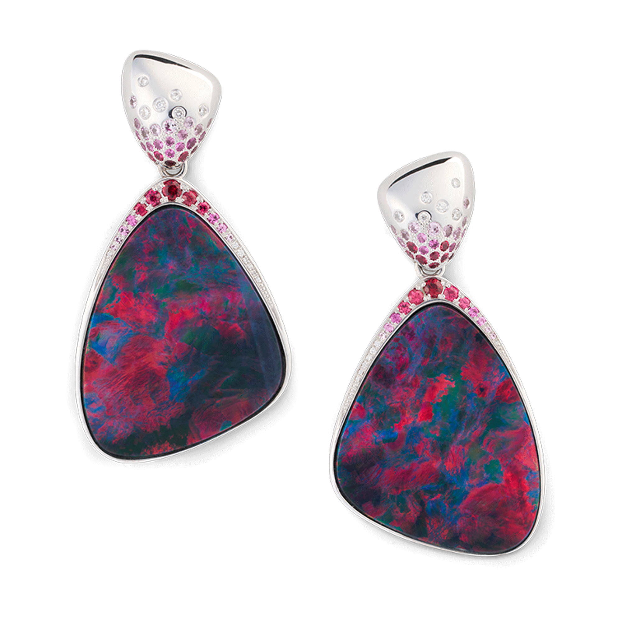 ohrschmuck, ohrhänger, ohrstecker, schmuck, opal, boulderopal, boulder, spinell, saphir, diamant, weissgold, schmuckdesign, edelsteine, schmuck, jewelry, goldschmiede, unikat, doublette, earring, ohrringe, damenschmuck, juwelier, sahak, jewellery, zurich