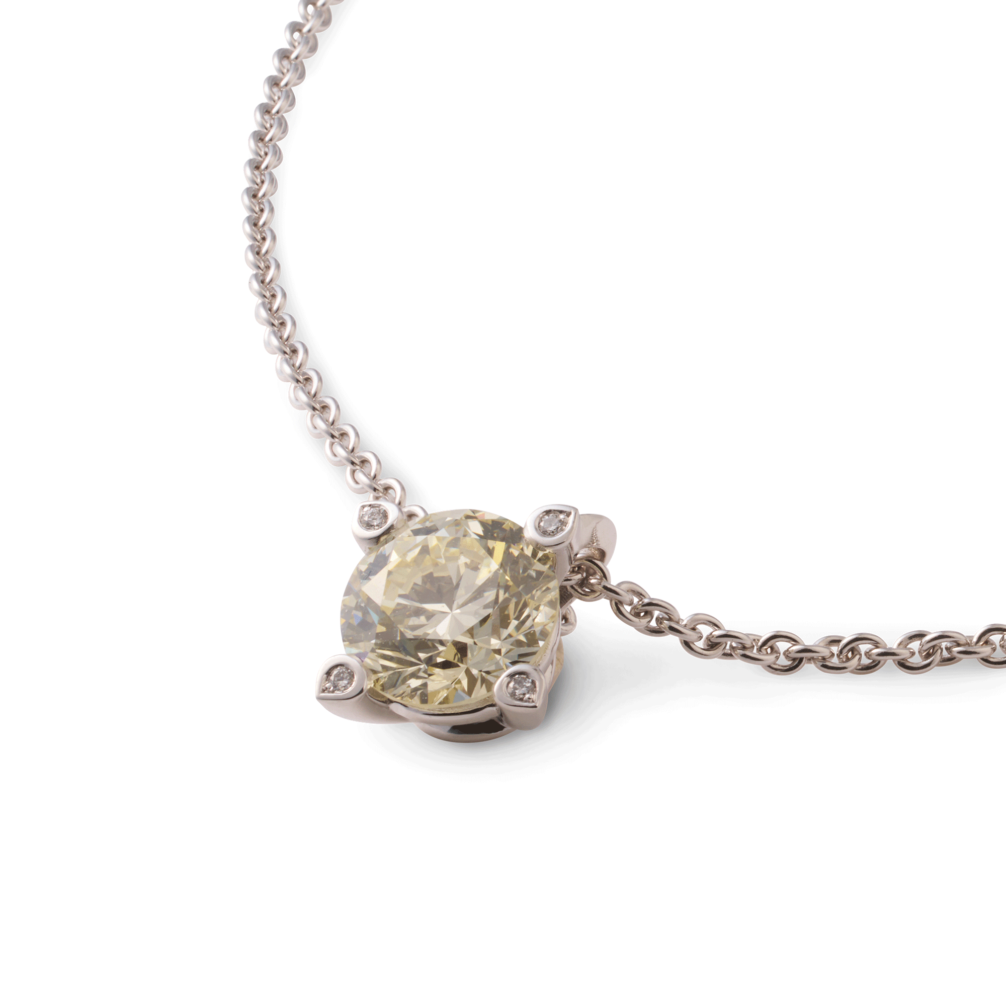 halsschmuck, anhänger, collier, halskette, solitär, diamantschmuck, diamanten, brillanten, necklace, weissgold, gold, ankerkette, kette, schmuck, goldschmiede, juwelier, sahak, jewellery, zurich